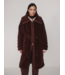 Bennet Long Sherpa Coat- Dark Chestnut