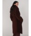 Bennet Long Sherpa Coat- Dark Chestnut