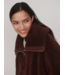 Bennet Long Sherpa Coat- Dark Chestnut