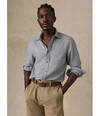 Faherty Brand Timberline Brushed Twill Shirt- Mineral Grey