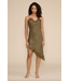 Maude Insert Lace Dress- Olive