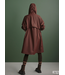 Tovera Long Rain Jacket- Deep Mahogany