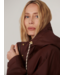 Tovera Long Rain Jacket- Deep Mahogany