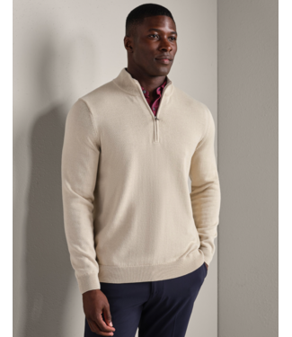 Rhone Apparel Commuter 1/4 Zip Sweater- Bone