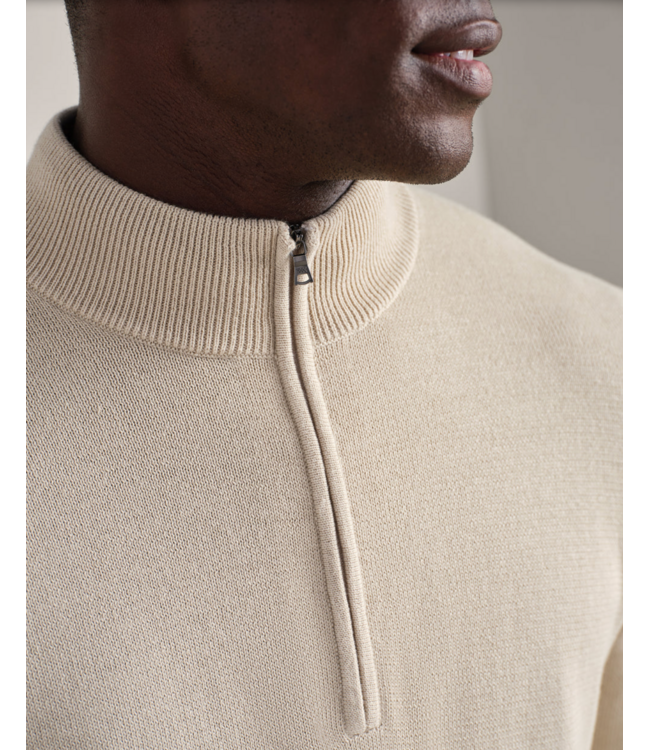 Commuter 1/4 Zip Sweater- Bone