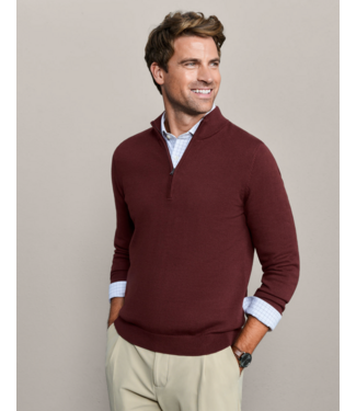 Rhone Apparel Commuter 1/4 Zip Sweater- Cherry Bark