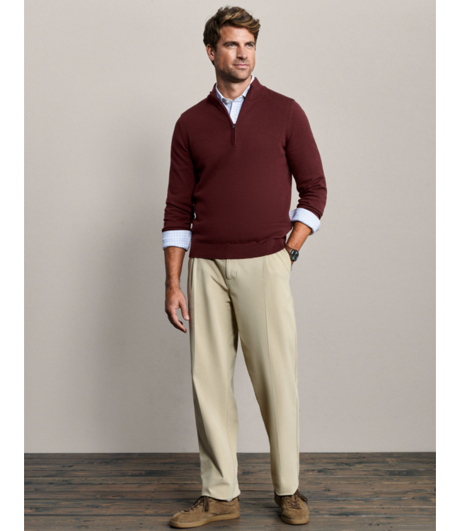 Commuter 1/4 Zip Sweater- Cherry Bark