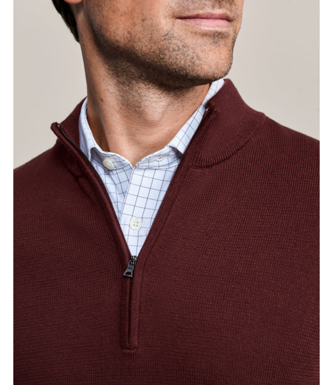Commuter 1/4 Zip Sweater- Cherry Bark