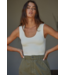 Double Layer Seamless Tank- Cream