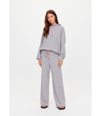 The Upside Sandy Wide Leg Track Pant- Grey Marle