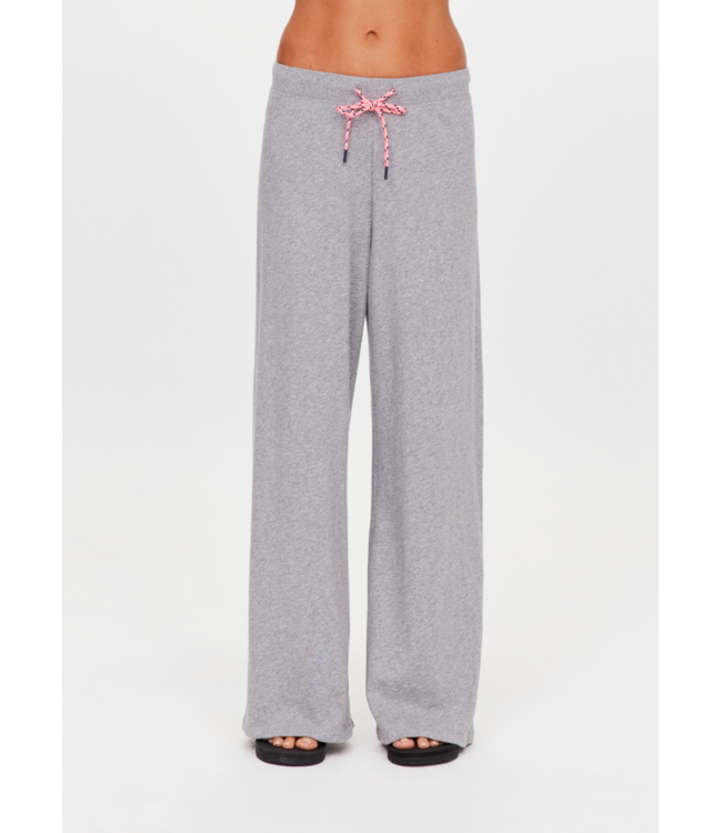Sandy Wide Leg Track Pant- Grey Marle