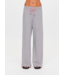 Sandy Wide Leg Track Pant- Grey Marle