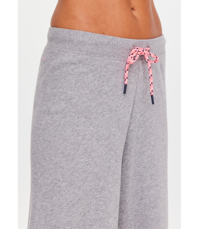 Sandy Wide Leg Track Pant- Grey Marle