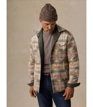 Faherty Brand Thunder Voice Eagle Reversible Bondi Jacket- Pinyon Ridge Green