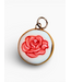Pink Rose Charm- Gold