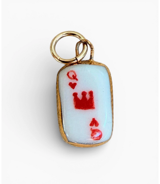 Queen of Hearts Charm- Gold