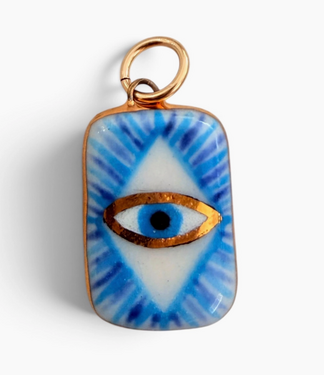 Shining Eye Charm- Blue/Gold