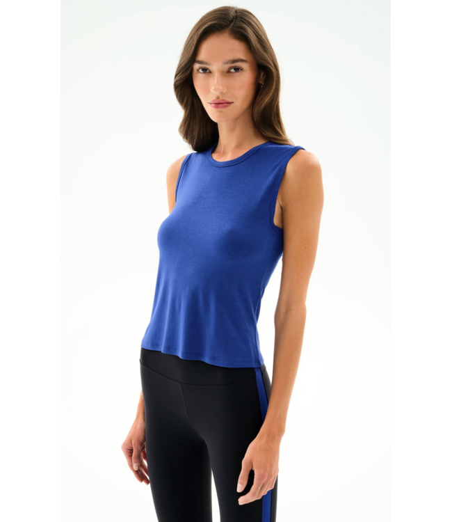 Nikki Jersey Tank- Cobalt