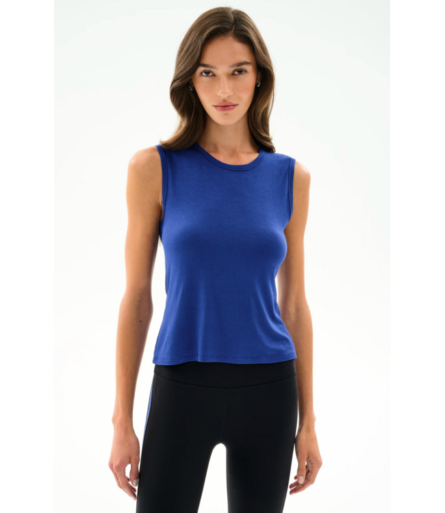 Nikki Jersey Tank- Cobalt