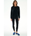 Joy Velour Crewneck- Black