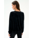 Joy Velour Crewneck- Black