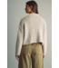 Roll Hemming Long Sleeve Sweater Top- White Tea