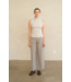 Tailored Pinstripe Wide Leg Trouser- Beige