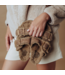 Birch Faux Fur Slide- Olive