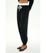 Andie Dual Waist Sweatpant- Black/White