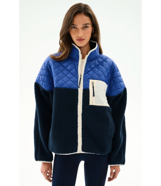 Skylar Sherpa Jacket- Indigo/Cobalt