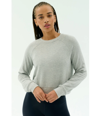 Splits59 Brooks Fleece Long Sleeve- Heather Grey