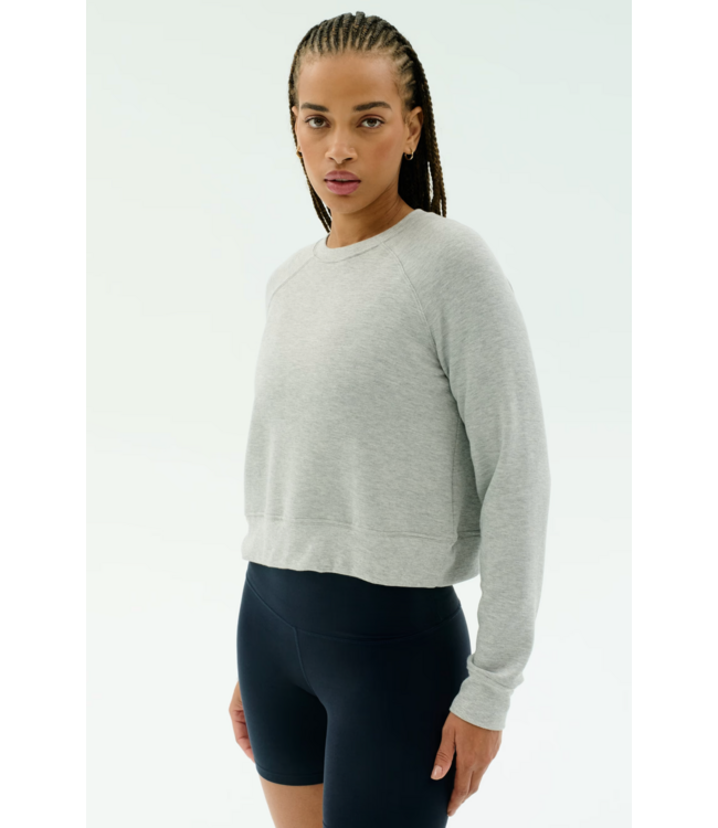 Brooks Fleece Long Sleeve- Heather Grey