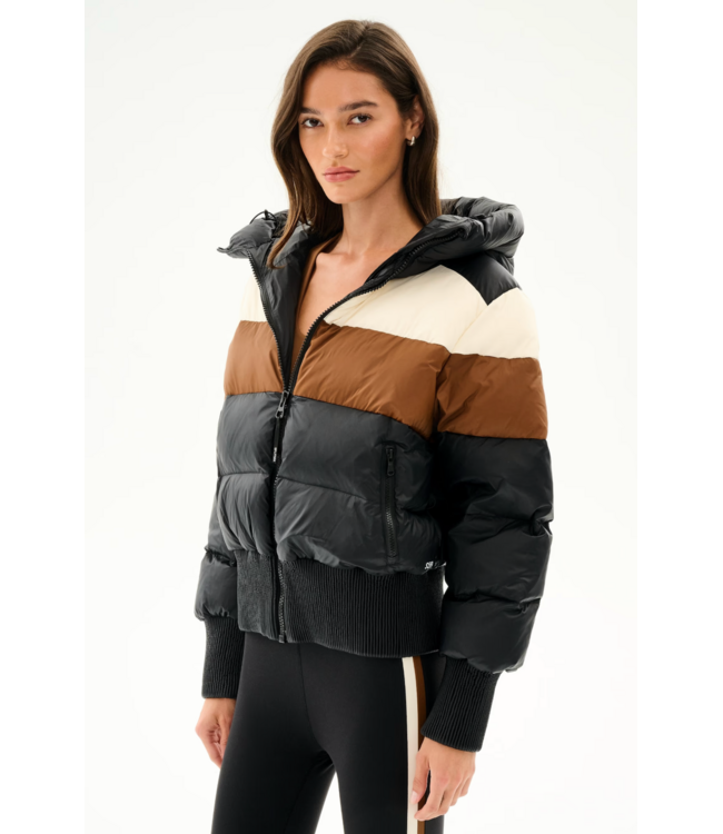 Aspen PufferJacket- Black/Toffee
