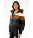 Aspen PufferJacket- Black/Toffee