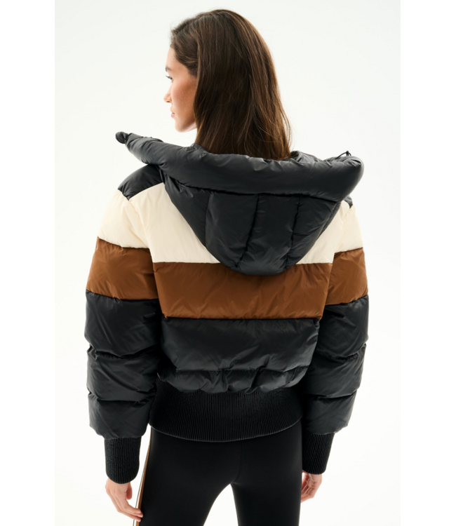 Aspen PufferJacket- Black/Toffee