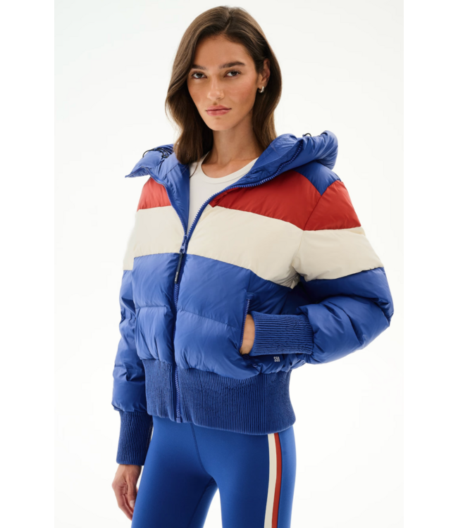 Aspen PufferJacket- Cobalt/Creme
