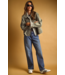 Gingham Collared Jacket- Olive