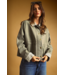 Gingham Collared Jacket- Olive