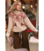 Nordic Reindeer & Snowflake Round-Yoke Sweater