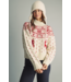 Nordic Reindeer & Snowflake Round-Yoke Sweater