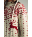 Nordic Reindeer & Snowflake Round-Yoke Sweater