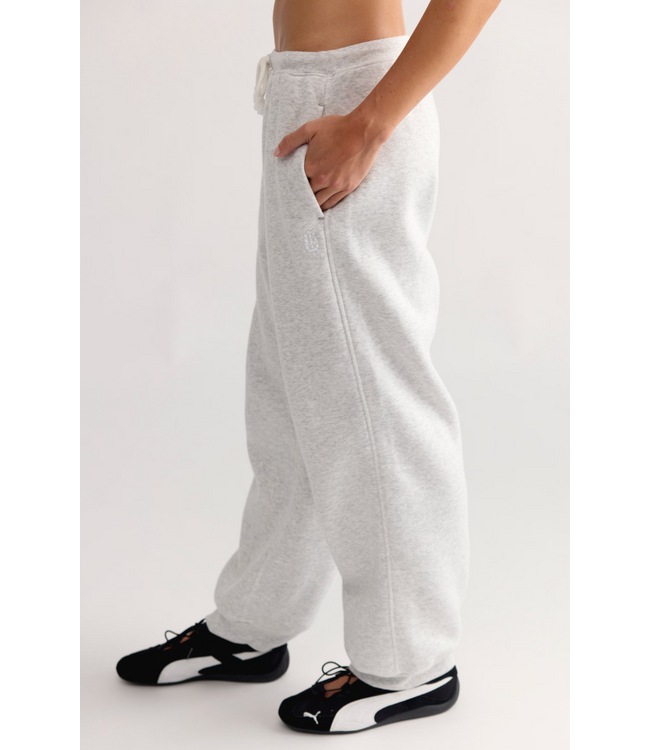 Final Call Jogger- White Heather Grey