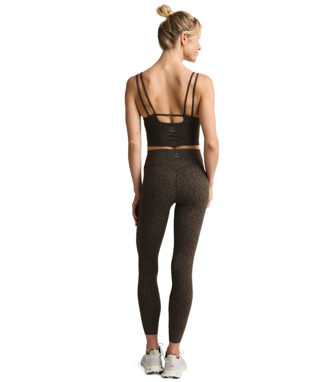 Glowzone Printed HW Midi Legging- Speckle Dot Multi