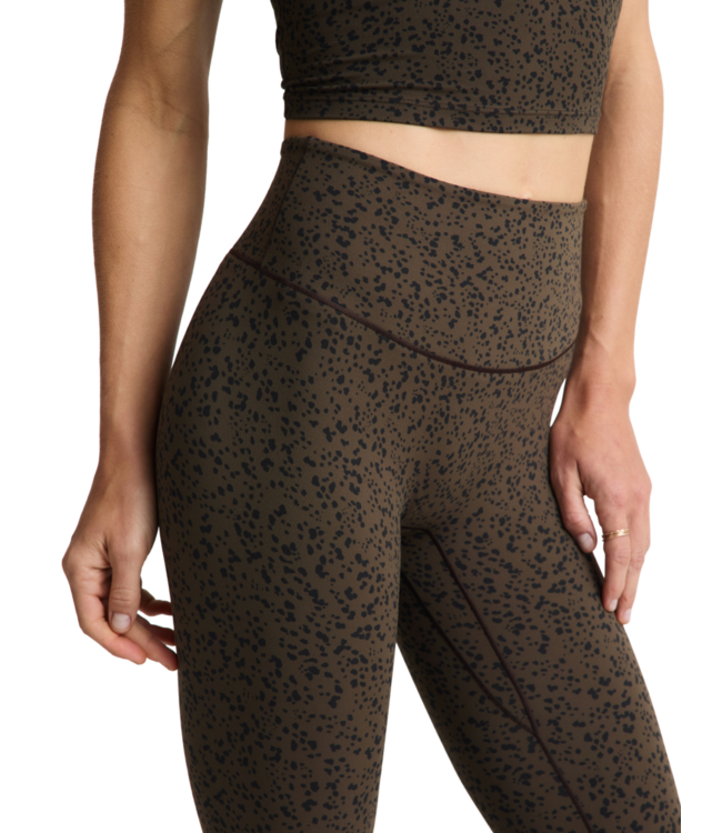 Glowzone Printed HW Midi Legging- Speckle Dot Multi