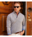 Torino Quarter Zip- Grey with Brown Trim