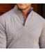 Torino Quarter Zip- Grey with Brown Trim