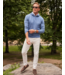 Cashmere Touch Australian Merino Hoodie- Blue