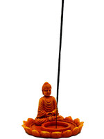 Orange Buddha Incense Holder
