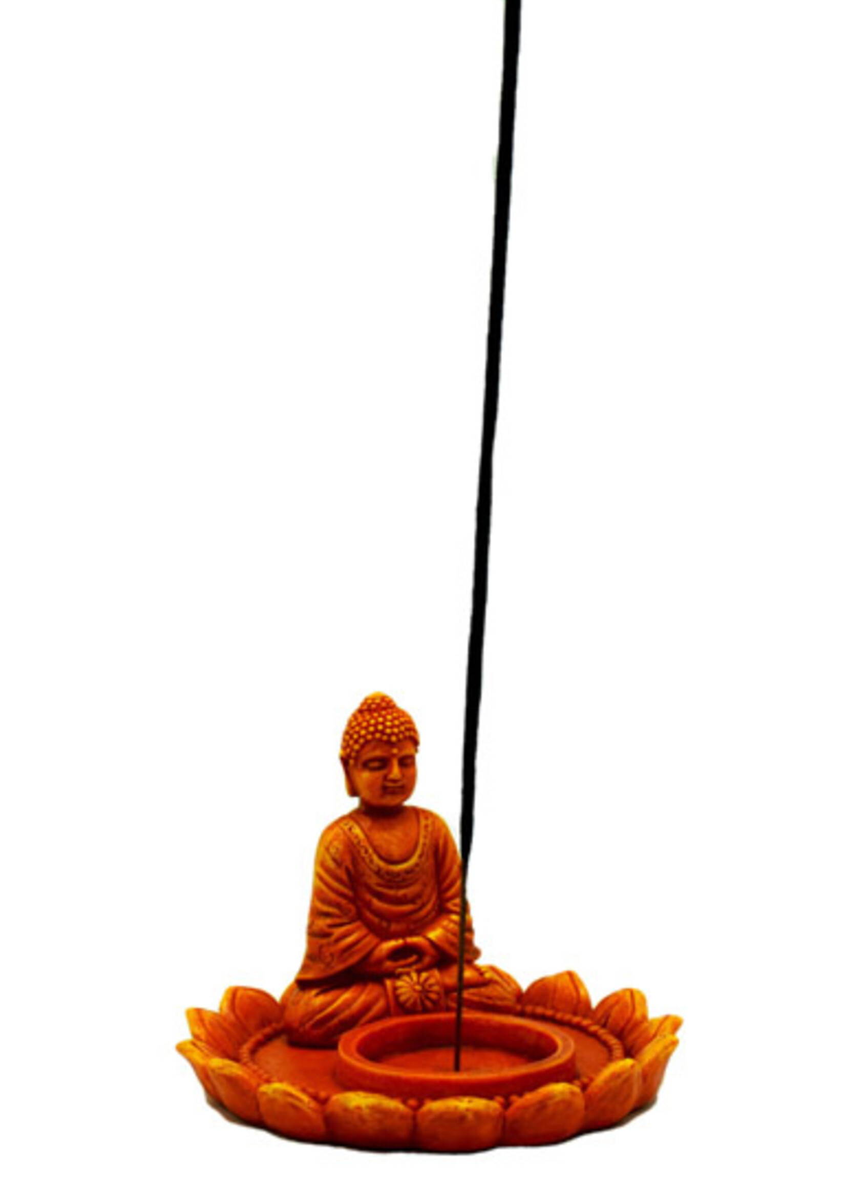 Orange Buddha Incense Holder