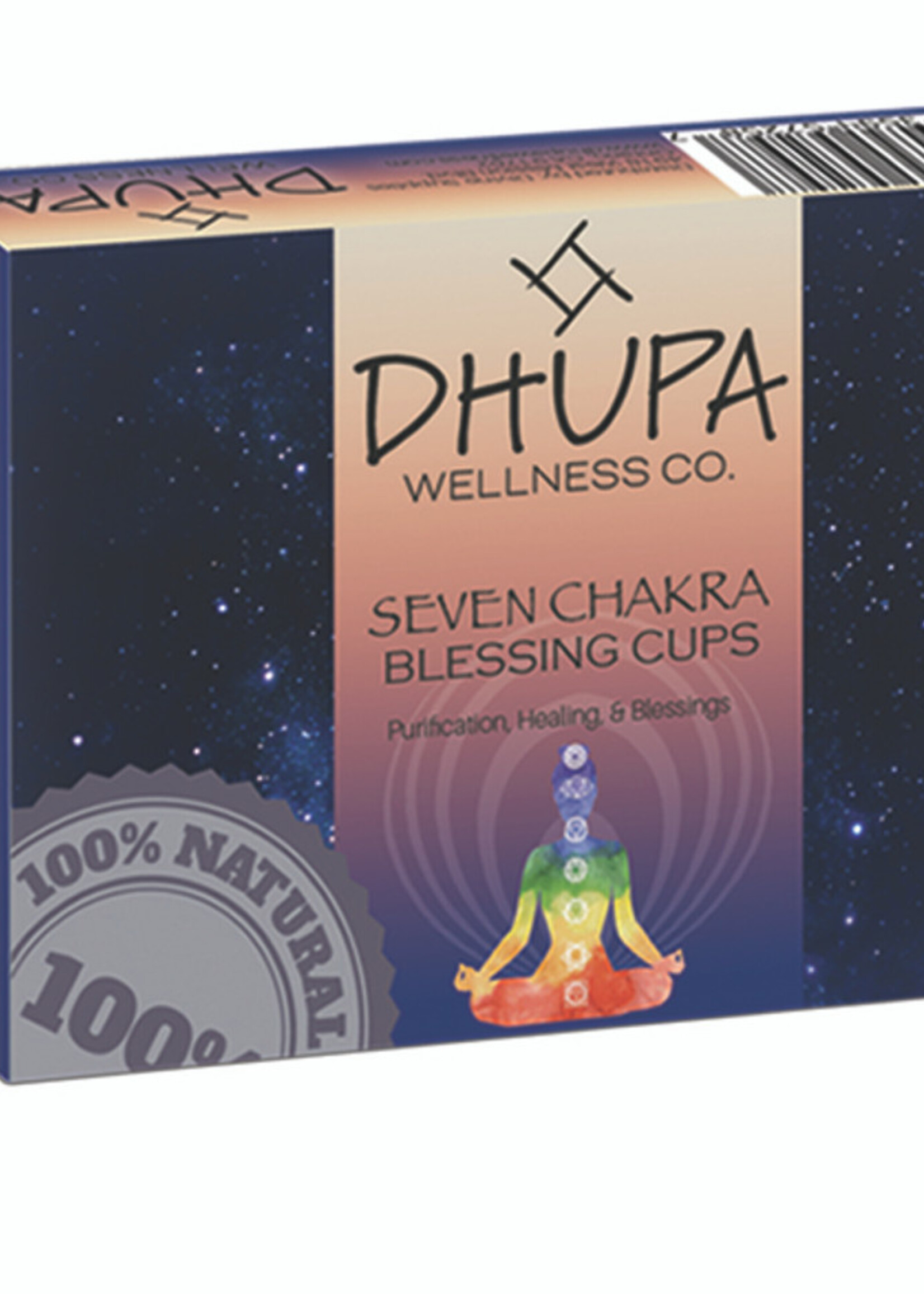 SEVEN CHAKRA BLESSING INCENSE CUPS 6PC